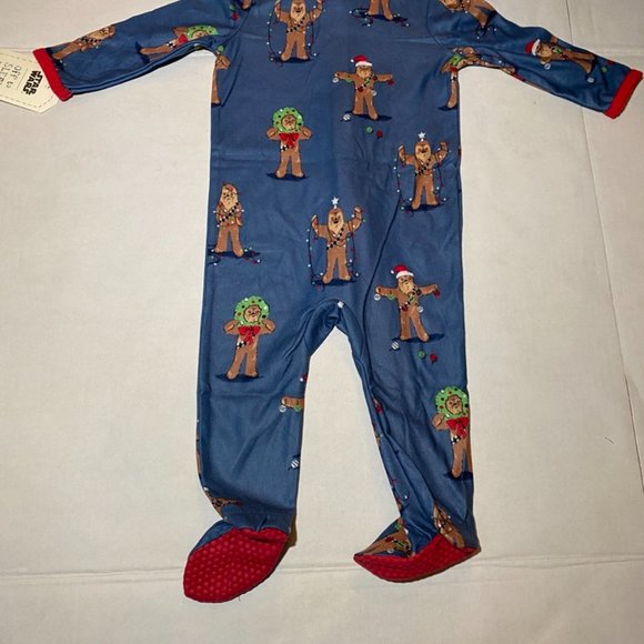 Star Wars Chewbacca Christmas Footie Pajamas -- Size 12 Months - Picture 2 of 4